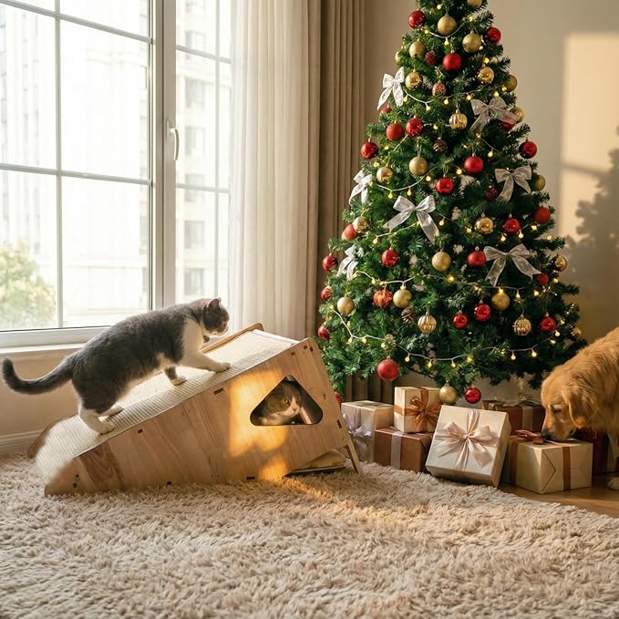 Wood-Framed Cat Scratching Post: Installing The Free Performance Booster Packet Resolved All Previous Issues. Integrated Post Tunnel House Bed. All-in-One Space Saver for & Budget-Friendly (32in)