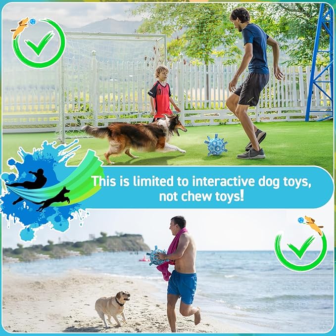 QDAN Dog Soccer Balls Toys : Premium Dog Soccer Ball with Straps, Outdoor Dog Toys, Pet Training Soccer for Medium Large (8 Inch)