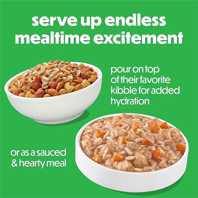 Purina Beneful Freshly Prepared Stews Chicken Dinner with Carrots and Rice Wet Dog Food in Dog Food Gravy - 9.5 oz Carton (Pack of 6)