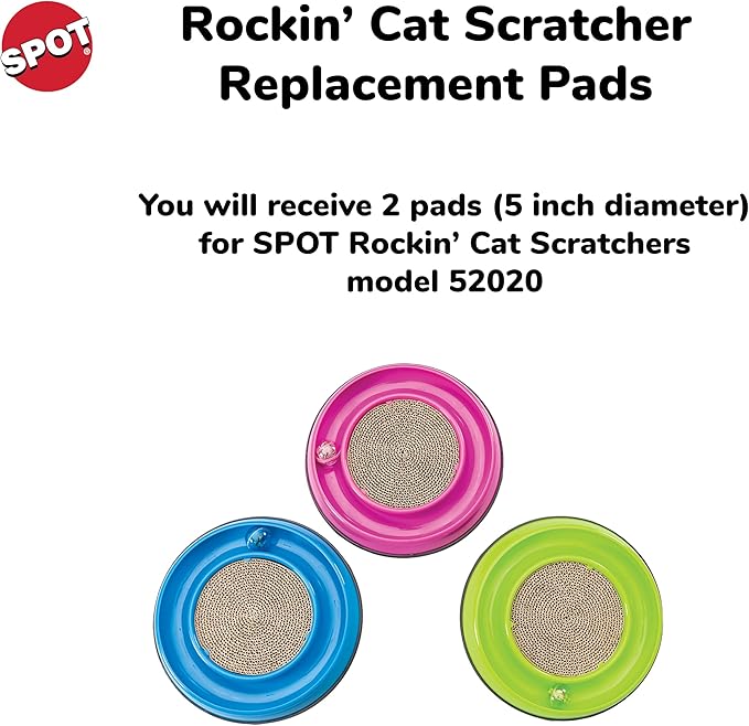 Ethical Pets Rockin' Insert Replacement Scratchers for Cat (2 Pack), 5.5"