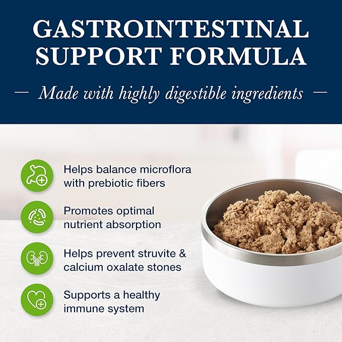 Blue Buffalo Natural Veterinary Diet Gastrointestinal Support Wet Dog Food, Veterinarian Prescription Required, Chicken, 12.5-oz. Cans (12 Count)
