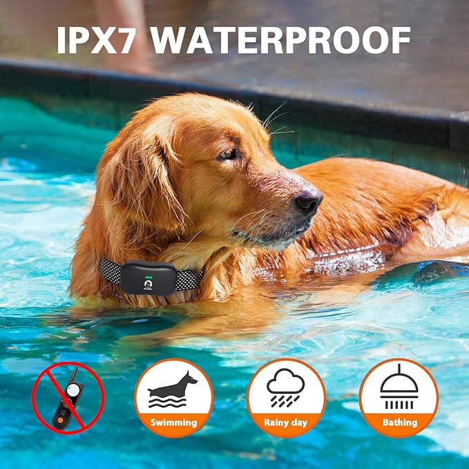MIMOFPET Wireless Dog Fence for 2 Dogs - 25FT to 3500FT Electric Fence,185 Days Standby Time Training Collar,Pet Containment System with 3 Training Mode,Flash Light and Waterproof