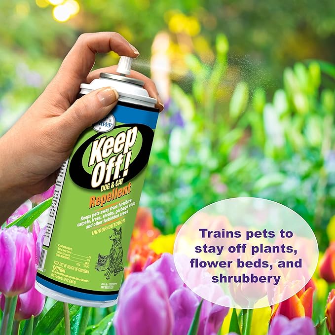 Four Paws Keep Off Pet Repellent Spray for Outdoors & Indoors, Dog & Cat Chew & Scratch Deterrent, 10 oz.