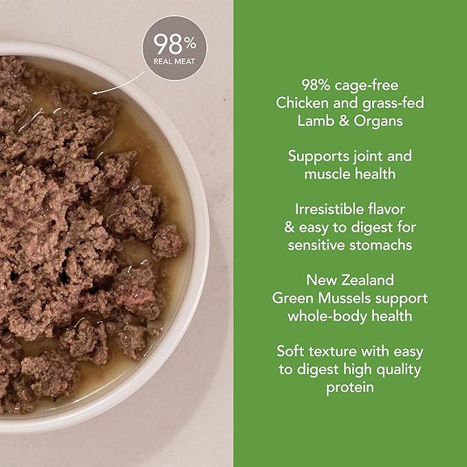 Feline Natural New Zealand Canned Catfood Wet Food, High-Meat, Low-Carb, & Grain Free Cat Food Wet, Chicken and Lamb Feast, 6 oz, Pack of 12