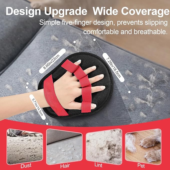 1-Piece Pet Hair Removal Glove with Massage for Dogs Cats Grooming