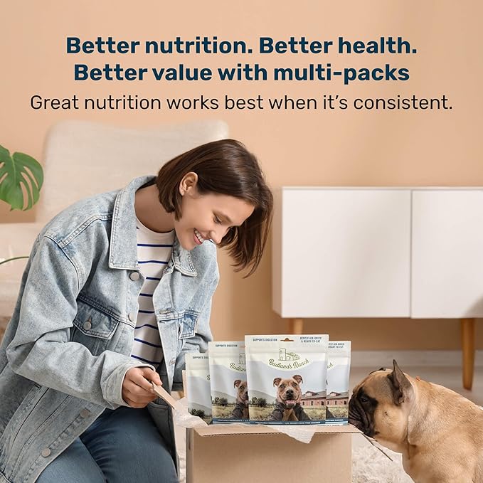 BADLANDS RANCH by Katherine Heigl – Superfood Complete Air-Dried Chicken Dog Food – High Protein with Superfoods for Daily Wellness & Consistent Nutrition – 24 oz (Pack of 4)