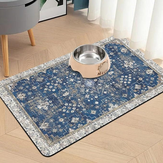 Pet Food Mats for Floor, Absorbent Dog Mat for Food and Water Dispenser Mat, Dog Food Mat Quick Dry Cat Food Mat Pet Supplies