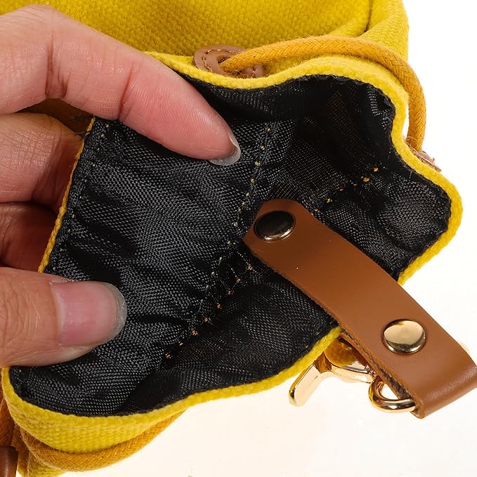 Kisangel Dog Treat Pouch Large Capacity Felt Drawstring Bag with Keychain Portable Outdoor Puppy Snack Training Food Container for Pet Supplies