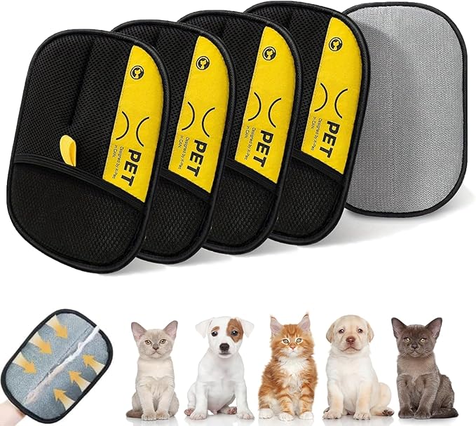 Pet Hair Static Removal Glove Upgrade Pet Double Grooming Gloves Reusable Electrostatic Cat Dog Hair Remover Home Cleaning (4)