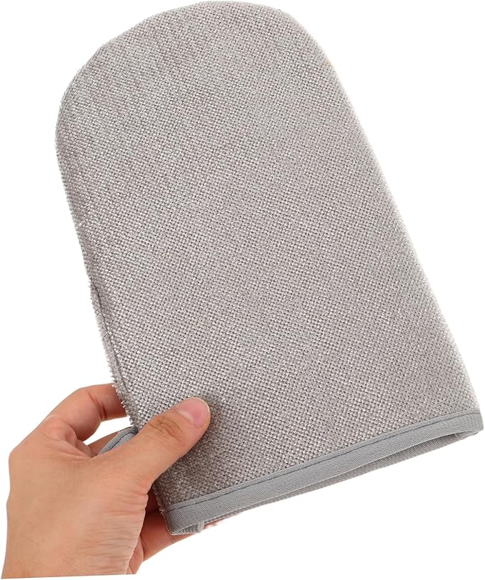 2pcs Dual-Sided Pet Hair Remover Gloves Reusable Grooming Mitt for Cats Dogs Electrostatic Static Removal for Furniture Curtains Comfortable Flexible Hair Removal Tool