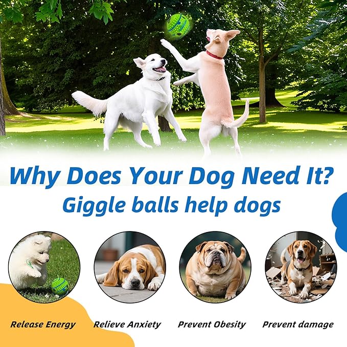 Spiky Interactive Dog Toys Ball, Shaking with Gibbering Sound, for Training, Teeth Cleaning & Herding, Straight, XL, 5.51 in (14 cm)