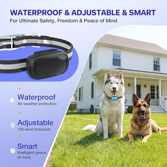 AOZOOM Electric Dog Fence System for 2 Dogs, 2 Water Resistant Collar Receiver, Underground/Aboveground Wired Pet Containment System with Adjustable Static/Tone Correction for Small Medium Large Dogs