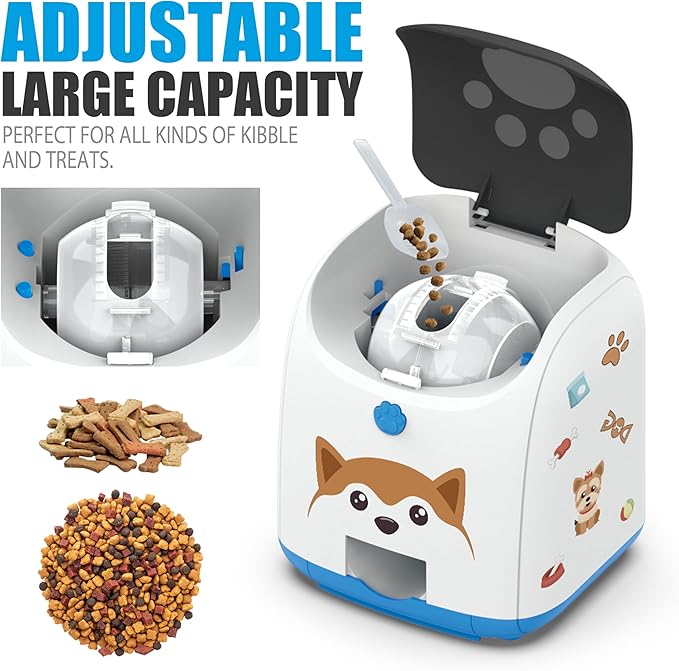 Dog Puzzle Feeder Toy – Remote Control Automatic Treat Dispenser with Light, Interactive IQ Training Slow Feeder, Large Capacity for All Dog Breeds