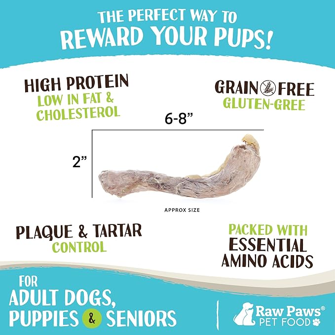 Raw Paws Freeze Dried Necks Bundle - Duck & Chicken Necks for Dogs & Cats, 9 oz - Made in USA - Single Ingredient Chews