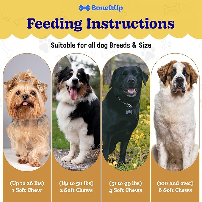 BoneItUp Pet Calming Chews for Dogs - Helps with Separation, Anxiousness, Thunderstorms & More - Natural Dog Calming Treats with Chamomile, L-Tryptophan & Melatonin for Balanced Mood & Sleep (90 Ct)