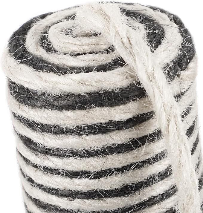 FRCOLOR Cat Scratching Post Kitten Scratcher Vertical Sisal Rope Sturdy Indoor Floor Scratching Pole with Hanging Ball for Household Cats