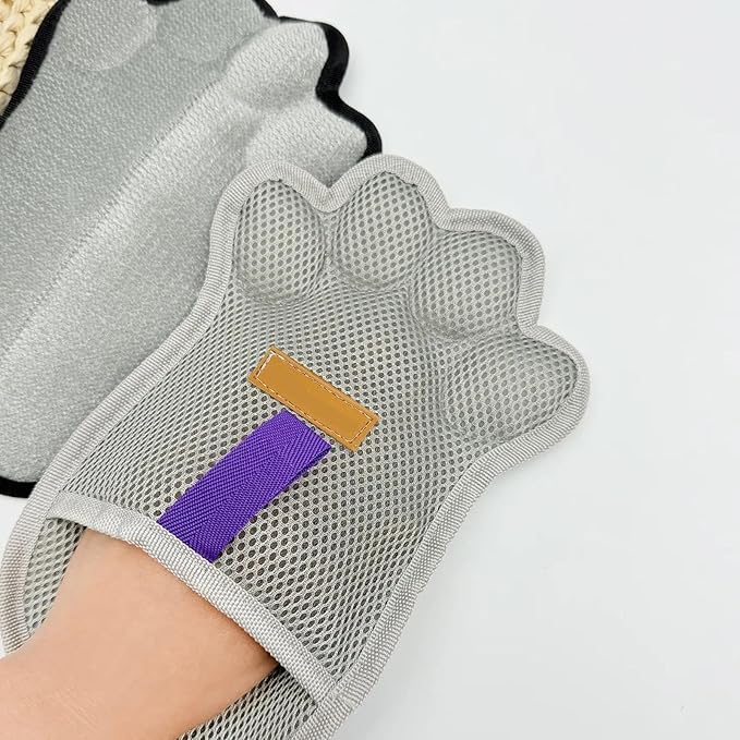 Pet Hair Removal Glove, Reusable Washable Scrubber, Static Hair Removal Mitt for Cats and Dogs, Soft Rubber Massage Bristles, Grooming Tool for Long and Short Coats, Versatile Glove for Carpets