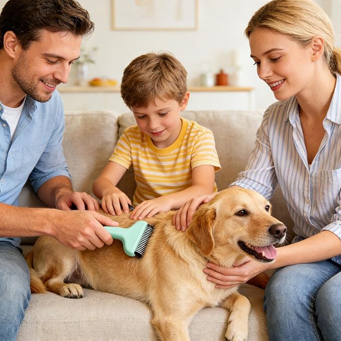 Dog Brush for Shedding | Gentle Self Cleaning Pet Supplies,Puppy Slicker Brush Cleaning Tools - for Long Short Bathing Dematting All Breeds Daily Indoor Home