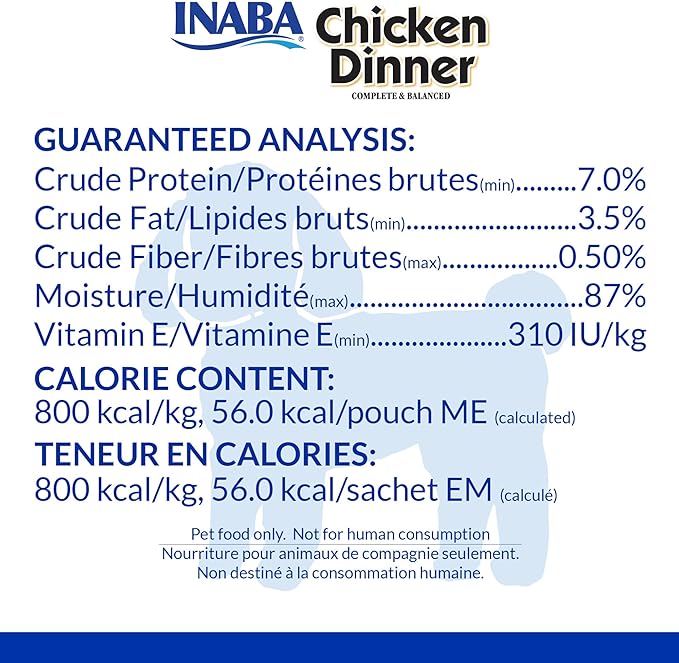 INABA Chicken Dinner for Dogs, Soft Pate Wet Dog Food, Complete & Balanced, 2.4 oz. Pouch, 15 Pouches, Cheese & Salmon Variety