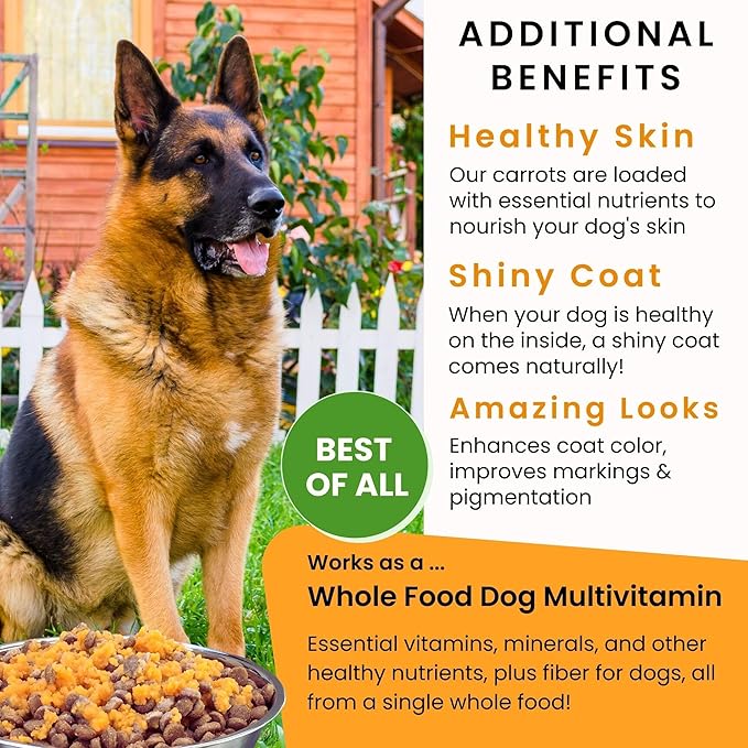 Olewo Starter Bundle Original Carrots & Red Beets Dog Food Toppers – Fiber for Dogs, Digestive Support, Anti Itch, Whole Food Multivitamin - 1lb Each (2lbs Total)