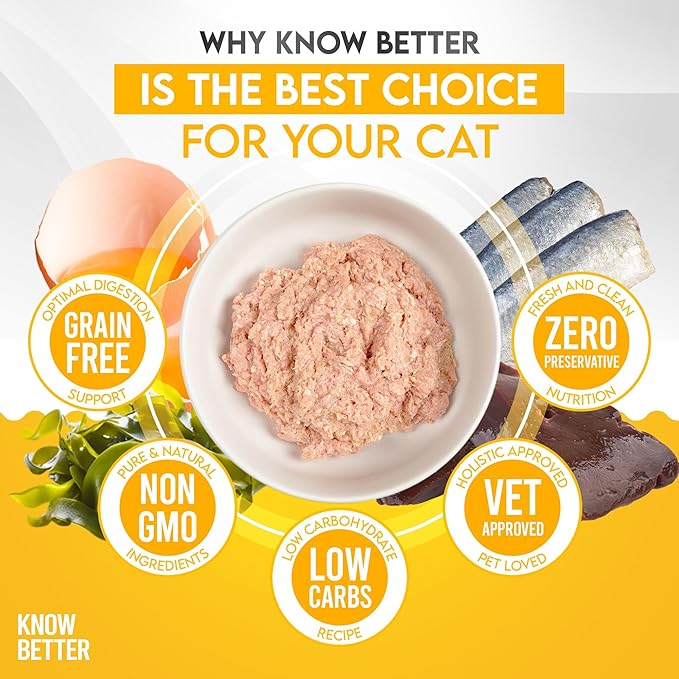 Know Better Chicken Recipe Premix for Raw Or Cooked Cat Food - Natural Supplies Meal Mix with Taurine for Cats - Indoor Cat Food, Raw Nutrition Meal, Feline Premix for Homemade Cat Food - 24 Oz