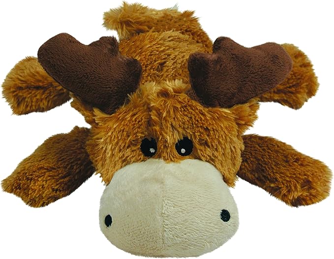 KONG Cozie Marvin Moose - Cute Dog Plush Toy for Indoor Play - Soft Chew Toy & Snuggle Buddy - with Squeaker, Durable Design & Minimal Stuffing - for Small/Medium Dogs