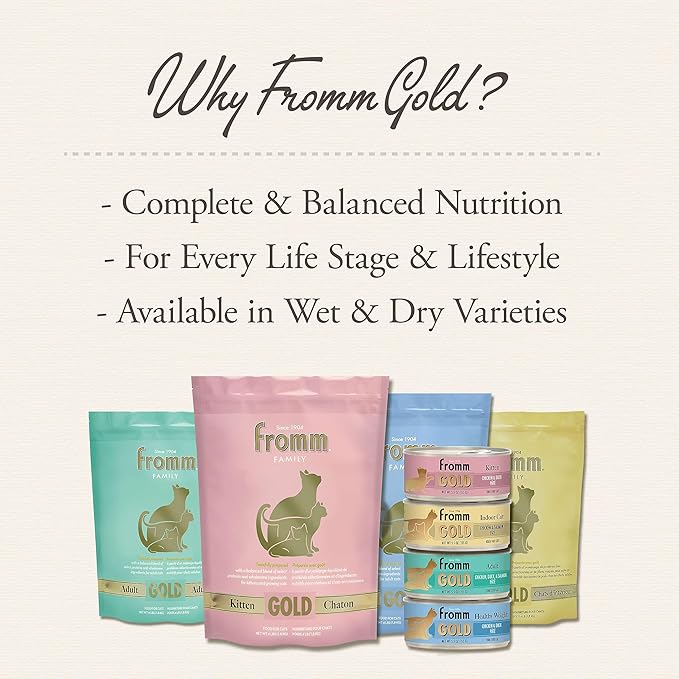 Fromm Kitten Gold Chicken & Duck Pate Cat Food - Premium Wet Cat Food - Chicken Recipe - Case of (12) 3 oz Cans