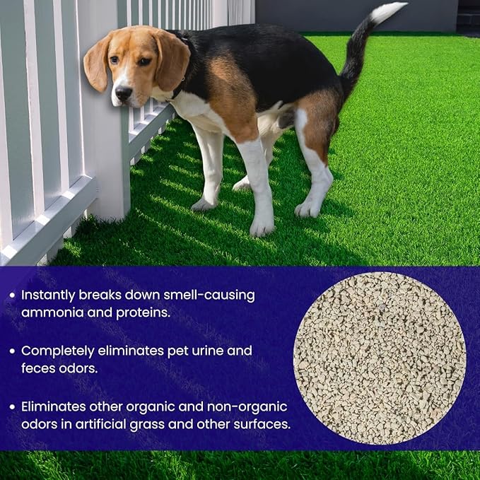 BioTurf Granular Turf Infill – Yard Odor Eliminator for Artificial Grass & Dog Runs – Natural Turf Deodorizer for Pet Urine & Feces Neutralizer – Safe for Kids & Pets – 1 Gallon Pail