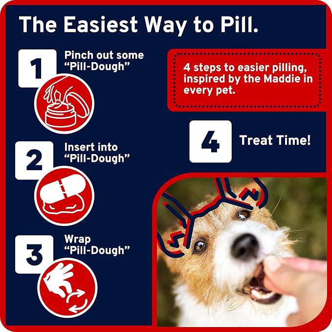 Maddie's American Pet Products Easy Pill Ultra Dog Treat Wrap - Hypoallergenic Pill Concealing Pocket, Pouch or Wrap Treat - Chicken Free Allergy Friendly Formula