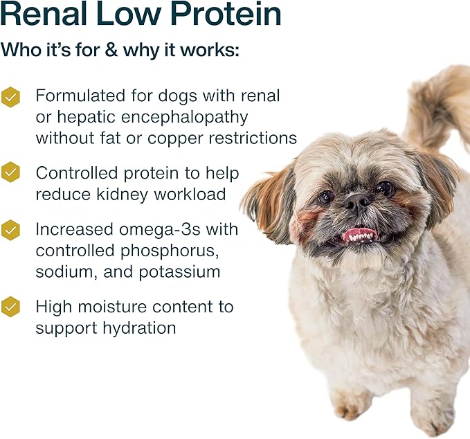 JustFoodForDogs Renal Support Low Protein Dog Food for Kidney Health, Fresh Frozen Human Grade Dog Food, Rx, 18 oz (Pack of 21)