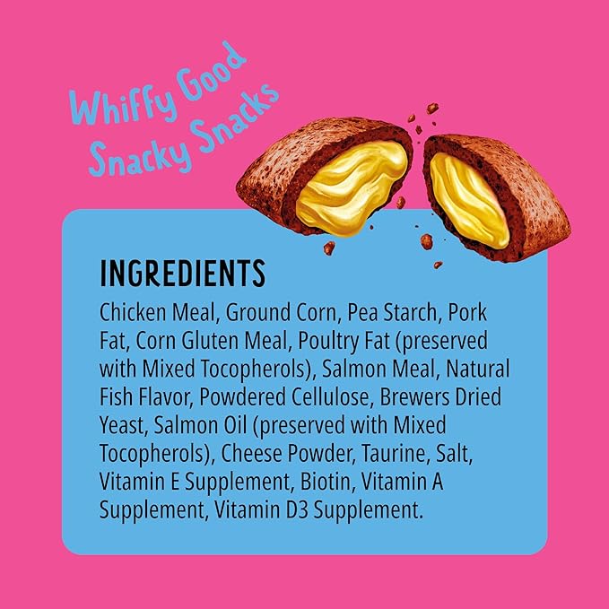 Bonkers Bites, Crunchy & Soft Salmon Supreme Flavor Cat Treats, Low Calorie Pet Treats, Training Treats or Food Topper, 3 OZ Resealable Bag for All Breeds and Ages, Value Pack (10 Pack)
