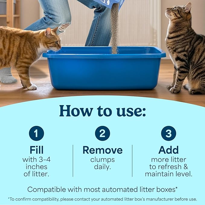 Fresh Step Clean Paws Advanced Multi Cat Clumping Litter with Febreze Freshness, 18.5 lb Each, Pack of 2 (Package May Vary)