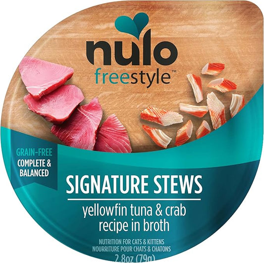 Nulo Freestyle Cat & Kitten Wet Cat Food Signature Stew, Premium All Natural Grain-Free Cat Food Topper with No Added Minerals or Preservatives and High Animal-Based Protein (24 Count)