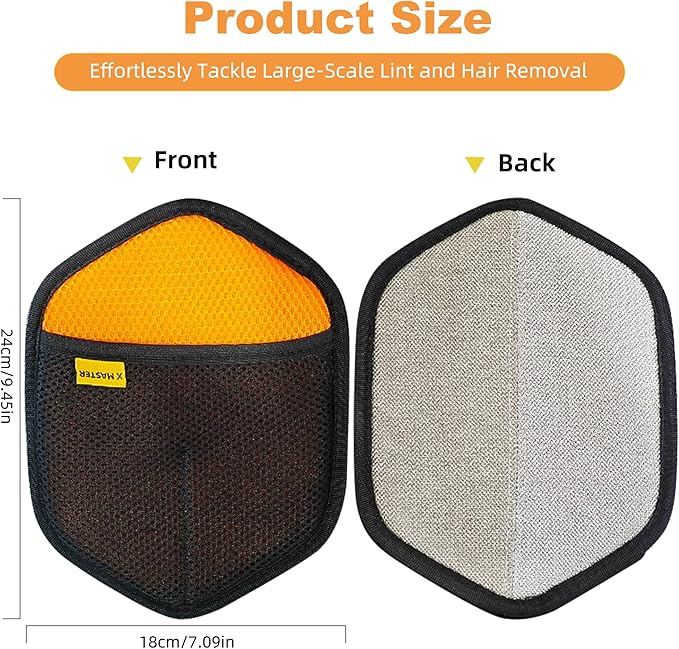 2 Pcs Pet Hair Removal Glove for Dogs Electrostatic Pet Gloves Hair Removal for Cats Animal Fur Grooming Mitt Reusable Magic Brush Hair Remover Tool for Carpet, Clothing, Laundry, Couch, Car Seat