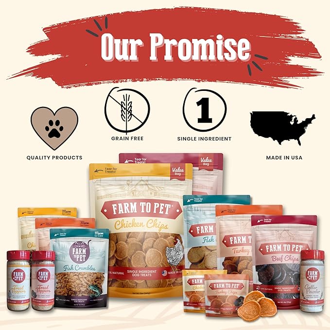 Farm To Pet - Dry Dog Food Topper - 4.7 oz Chicken Meal Toppers for Dogs, Single Ingredient, Lean, All Natural, Healthy Food for Small, Medium, Large Breeds, & Puppies, Made in USA