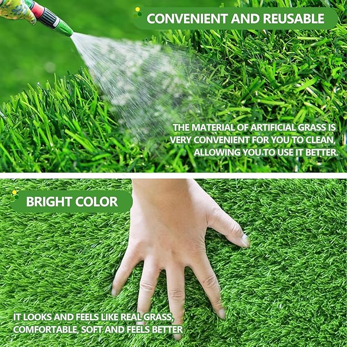 Artificial Grass Rug Turf for Dogs Indoor Outdoor Fake Grass for Dogs Potty Training Area Patio Lawn Decoration
