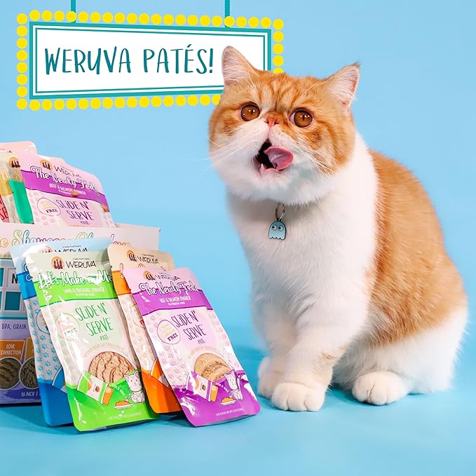 Weruva Wet Cat Food, Lets Make a Meal with Lamb and Mackerel Pate, 5.5oz Slide N Serve Pouch, Pack of 12