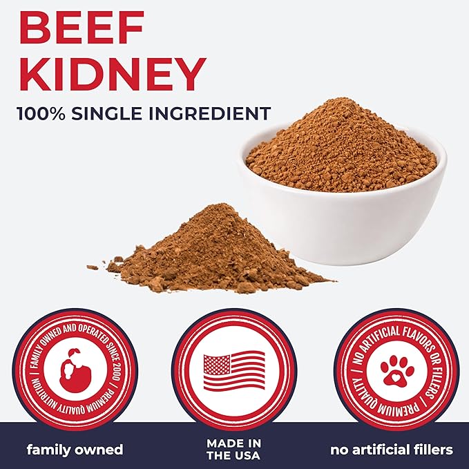 Momentum Carnivore Nutrition Freeze-Dried Beef Kidney Pet Food Topper – Single-Ingredient, All-Natural Topper – High-Protein for Dogs and Cats, Grain-Free and Made in The USA– (3.75 oz Bag)