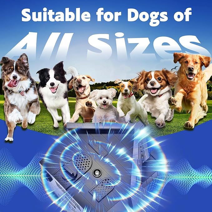 Mimo Style Anti Barking Device for Dogs, Ultrasonic Dog Bark Deterrent Devices, Dog Barking Silencer up to 50 FT, Dog Barking Control Device, Bark Box Indoor Outdoor Use(Black)