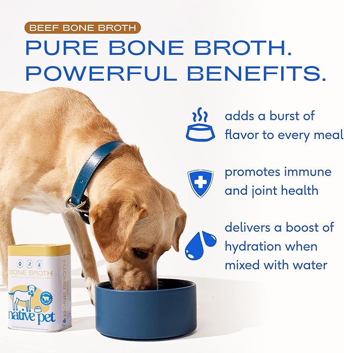 Native Pet Savory Wellness Duo: Turkey & Beef Bone Broth Powder for Dogs - Dog Food Toppers for Picky Eaters - Provides Extra Nutrition for Joint Strength, Immune Support & Heart Health - 96 Scoops