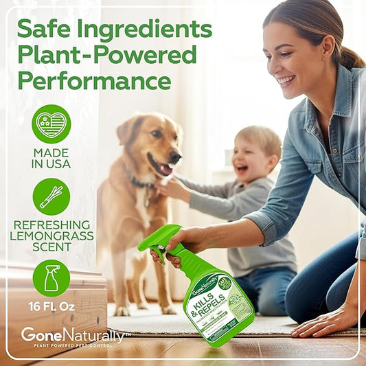 Lemongrass Oil Spray for Bugs– Insect Repellent & Bug Spray for Home– Kills & Repels Ants, Roaches, Spiders, Flies, Mosquitoes & More– Safe for Kids & Pets– Indoor & Outdoor Use (16oz)