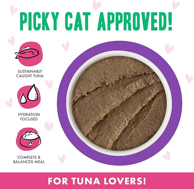 Weruva B.F.F. Play - Best Feline Friend Paté Lovers, Aw Yeah!, Tuna & Beef Bodacious with Tuna & Beef, 5.5oz Can (Pack of 8)