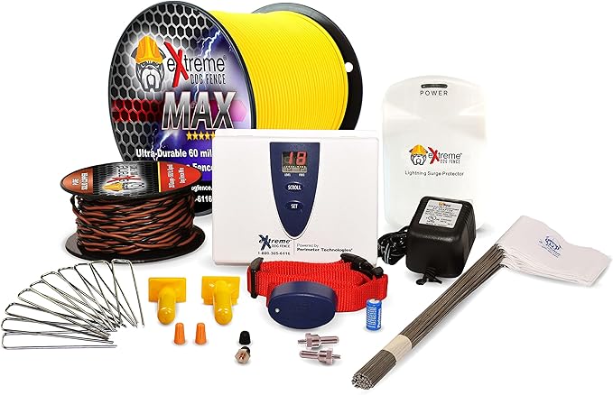 Extreme Dog Fence ProMax Grade Electric Dog Fence - 1 Dog Kit - 500 Feet of Heavy Duty -Plus Maximum Duty Wire for Ultimate Performance and Reliability