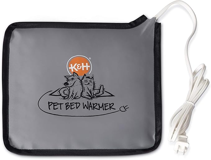 K&H Pet Products Pet Bed Warmer,Turn Any-Pet Bed Into a Heated Cat or Dog-Bed,Waterproof Indoor Heated Warming Pad Insert,Automatic Temperature,Safety Listed - Small 10.25 X 9.25in Gray,(Pack of 12)