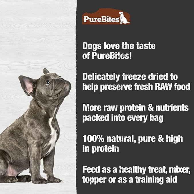 PureBites Freeze Dried Dog Treats, Turkey, 70g || 2.47oz, Pack of 2