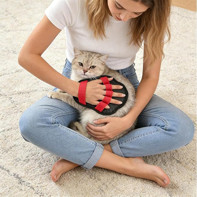 Pet Hair Remover Glove - Electrostatic Five-Finger Dog Cat Lint Mitt Tool | Dog Hair Remover Glove | for Laundry Couch Carpet Car Seat Clothing Bed Sofa