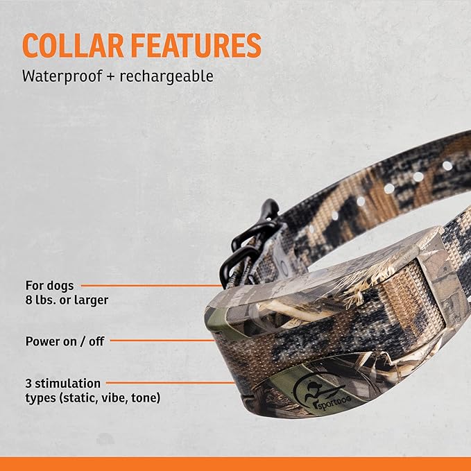 SportDOG WetlandHunter 425X Add-A-Dog Collar - Expandable Training System - Waterproof Static Shock Collar - Quick Charge - Realtree Max-5 Camo