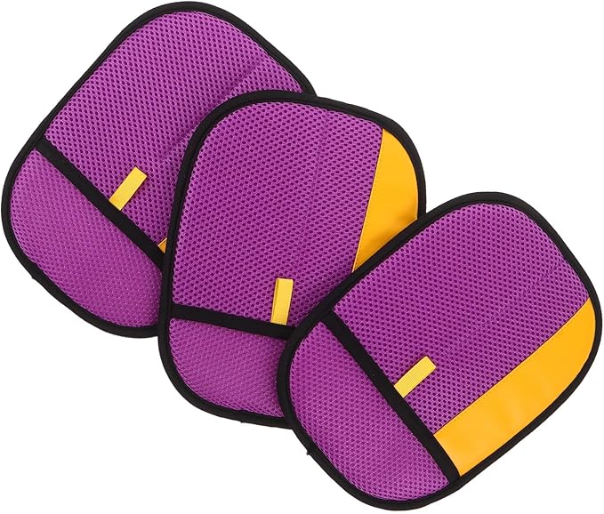Cabilock 3pcs Pet Hair Removal Gloves Static Electrostatic Cat Shedding Gloves Violet Pet Grooming Mittens for Dog and Cleaning
