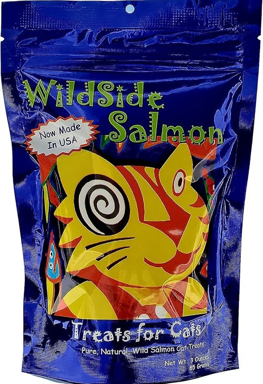 100% Wild Alaskan Salmon Freeze Dried Cat Treats - Healthy Training Treat - 3oz (3 Pack)