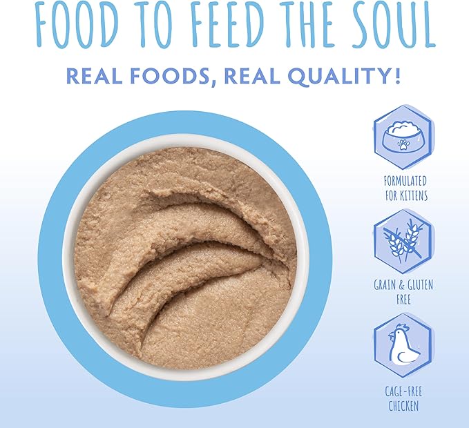 Soulistic Kitten, Chicken Breast Formula in Hydrating Purée, 3oz Can, Pack of 12